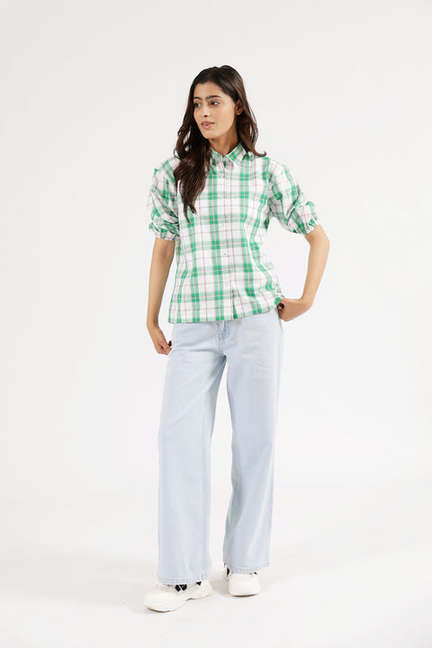 CHECKERED BUTTON DOWN SHIRT