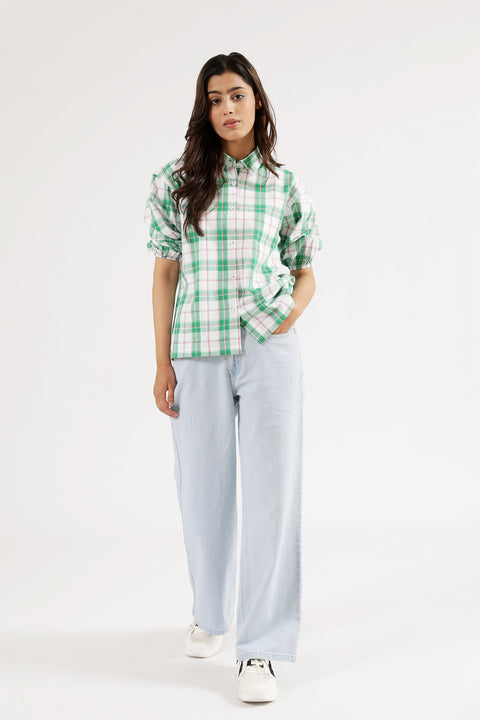CHECKERED BUTTON DOWN SHIRT
