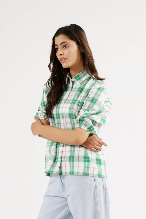 CHECKERED BUTTON DOWN SHIRT