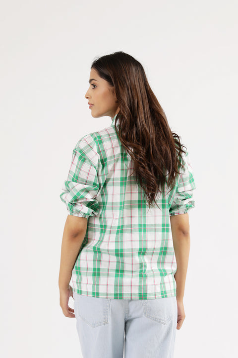 CHECKERED BUTTON DOWN SHIRT
