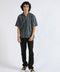 BAGGY FIT TEXTURED JOHNNY COLLAR POLO
