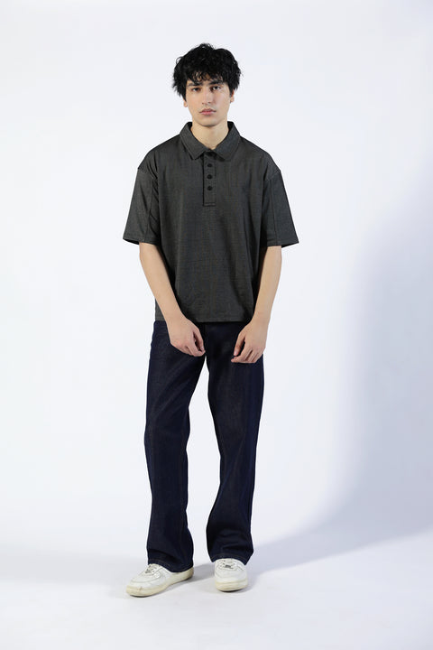 BOXY FIT TEXTURED POLO