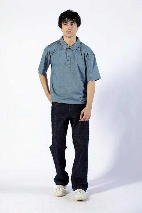 BOXY FIT TEXTURED POLO