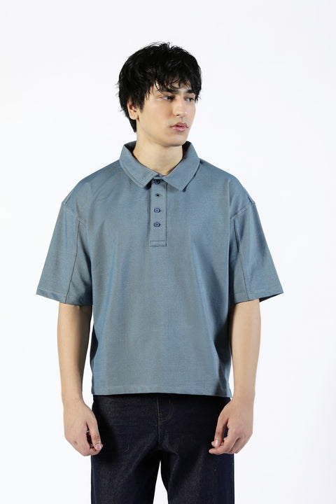 BOXY FIT TEXTURED POLO