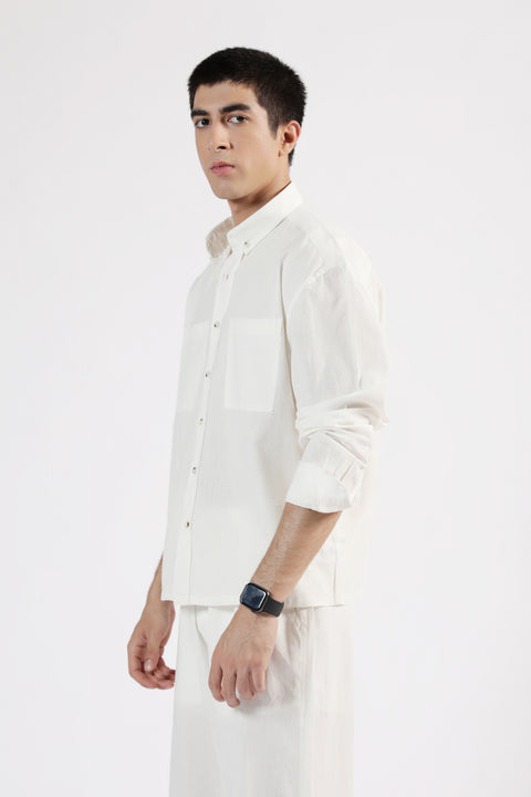BOXY FIT LINEN SHIRT