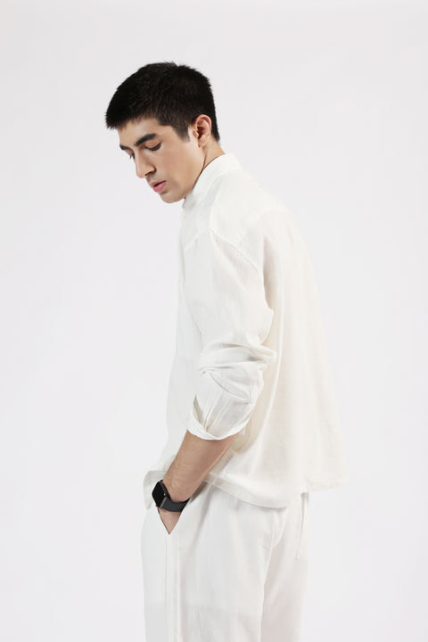 BOXY FIT LINEN SHIRT