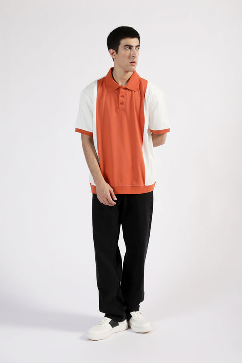 BAGGY FIT COLORBLOCK POLO