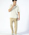 BAGGY FIT TEXTURED JOHNNY COLLAR POLO