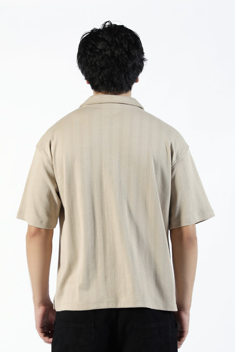 BOXY FIT TEXTUTRED POLO