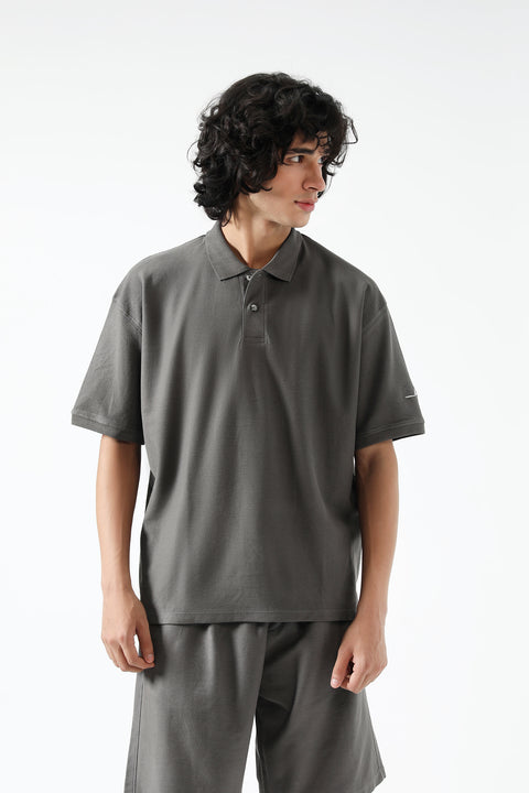 BAGGY FIT TEXTURED POLO