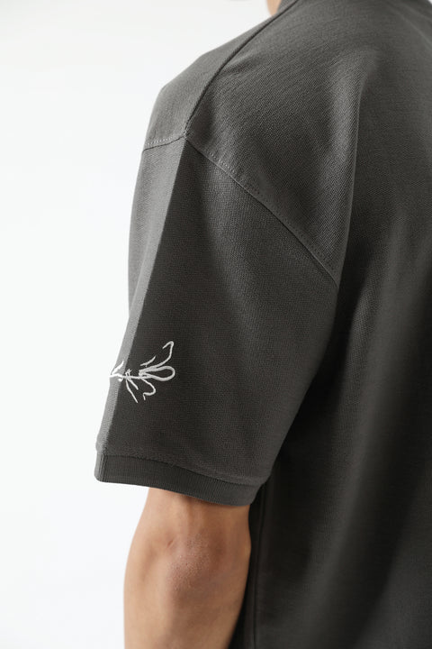 BAGGY FIT TEXTURED POLO