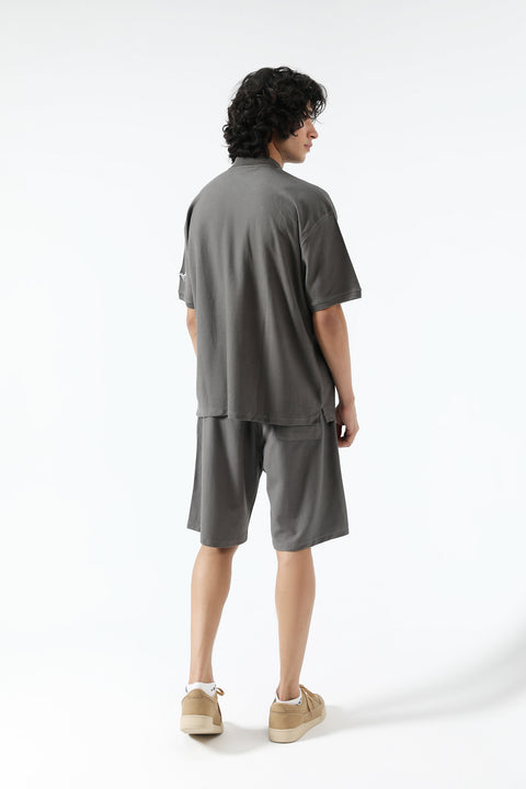 BAGGY FIT TEXTURED POLO