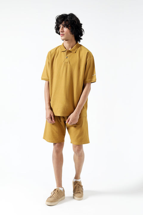 BAGGY FIT TEXTURED POLO
