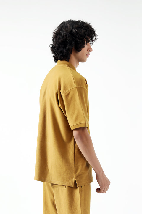BAGGY FIT TEXTURED POLO