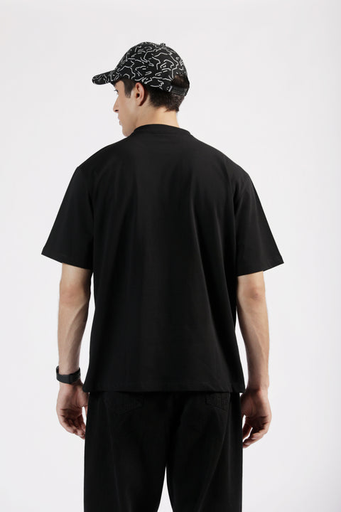 DROP SHOULDER EMBROIDERED TEE