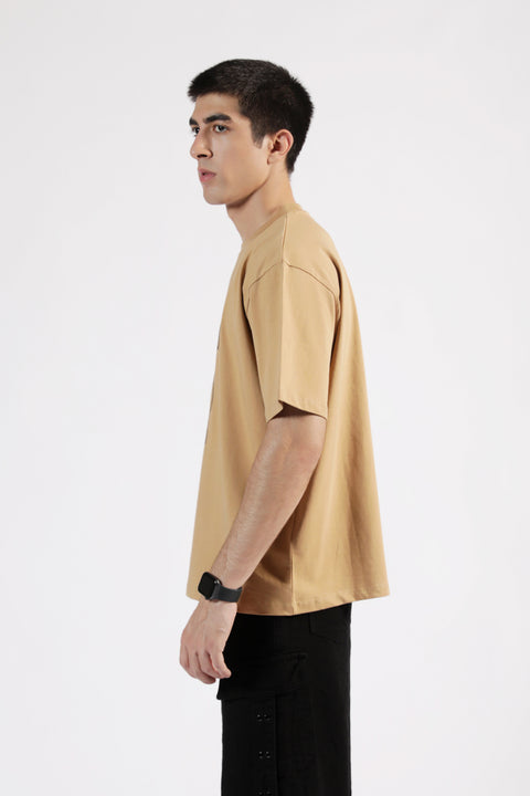 DROP SHOULDER EMBROIDERED TEE