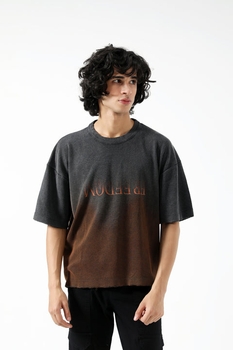 WASHED EFFECT BOXY FIT TEE
