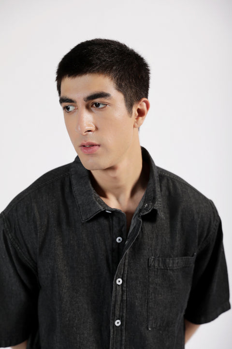 BOXY FIT DENIM SHIRT