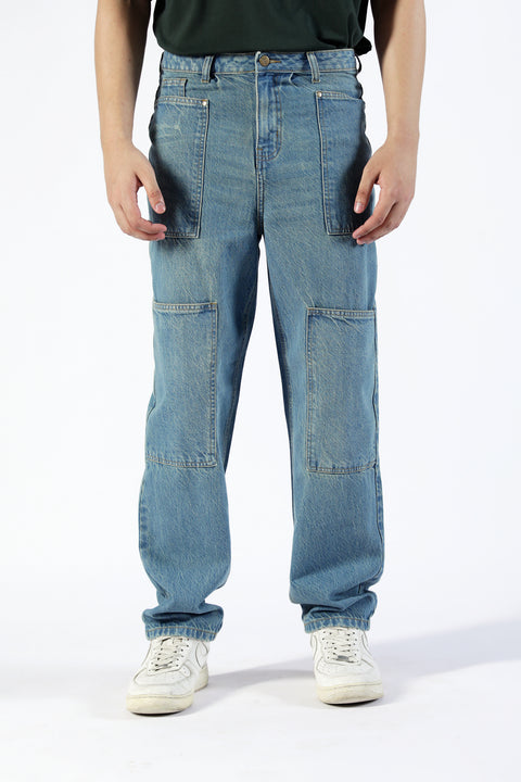 BAGGY FIT CARGO DENIM