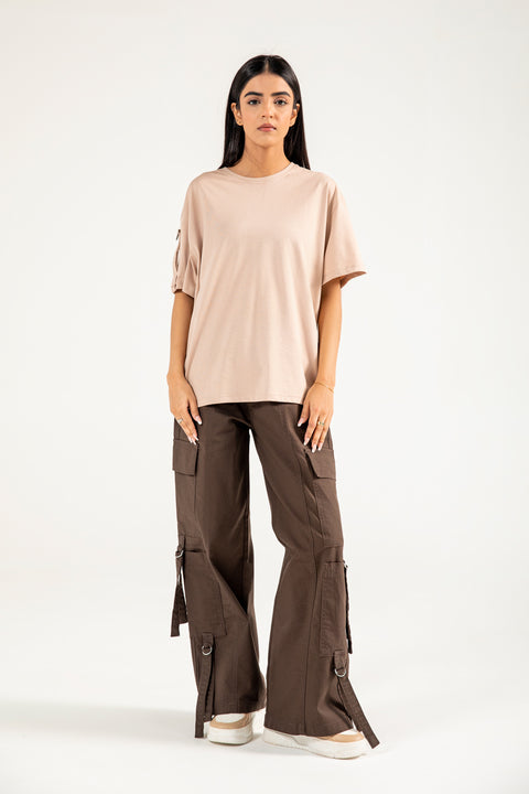 OVERSIZED SHIRT WITH SLEEVE DETAIL