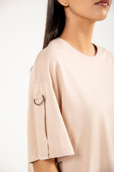 OVERSIZED SHIRT WITH SLEEVE DETAIL