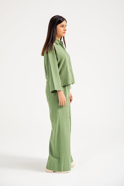 BOXY LINEN BUTTON DOWN TOP