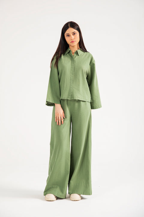 BOXY LINEN BUTTON DOWN TOP