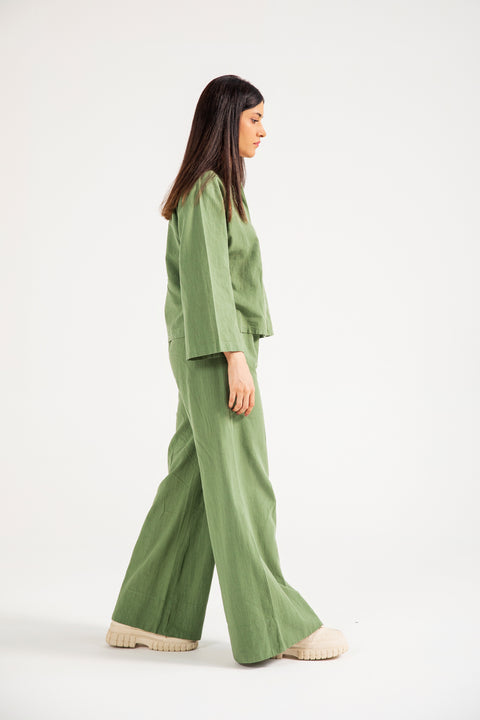 BOXY LINEN BUTTON DOWN TOP