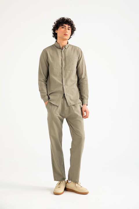BUTTON DOWN LINEN SHIRT
