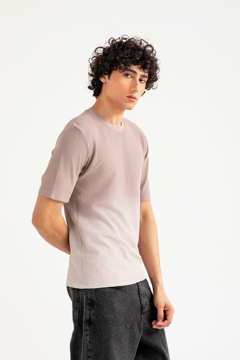 WASHED EFFECT TEXTURED TEE