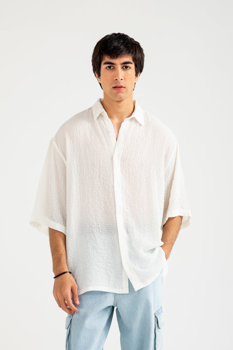 BAGGY FIT TEXTURED SHIRT