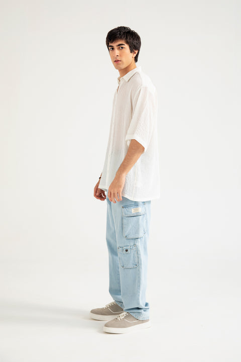 BAGGY FIT TEXTURED SHIRT