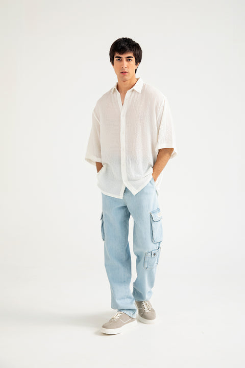 BAGGY FIT TEXTURED SHIRT