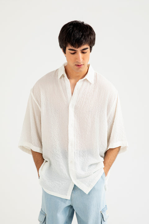 BAGGY FIT TEXTURED SHIRT