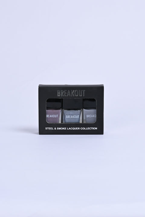STEEL & SMOKE LACQUER COLLECTION (PACK OF 3)