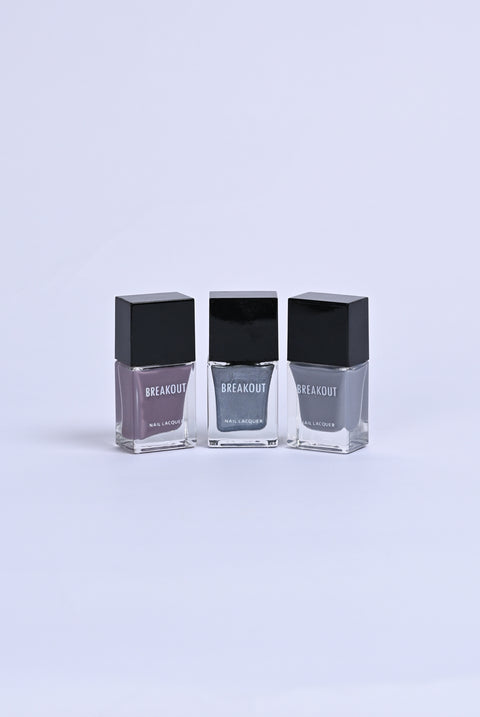 STEEL & SMOKE LACQUER COLLECTION (PACK OF 3)
