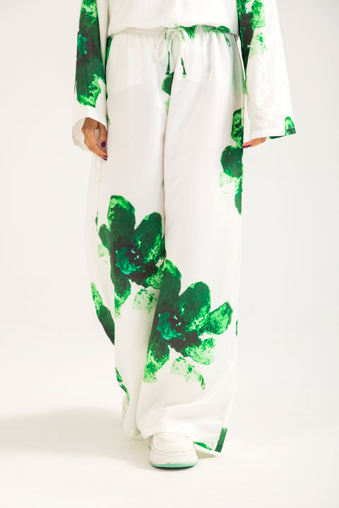 PRINTED SATIN TROUSER