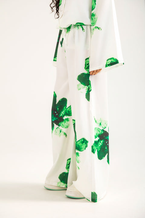 PRINTED SATIN TROUSER