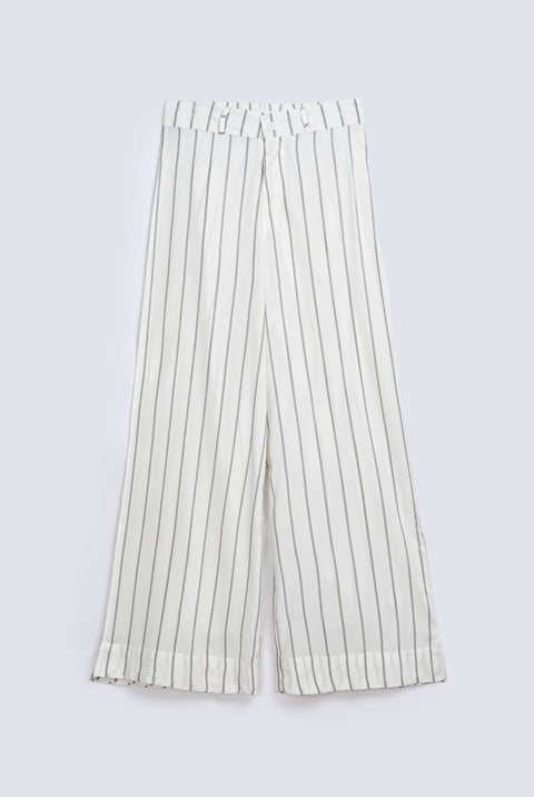 STRIPED WIDE LEG TROUSER