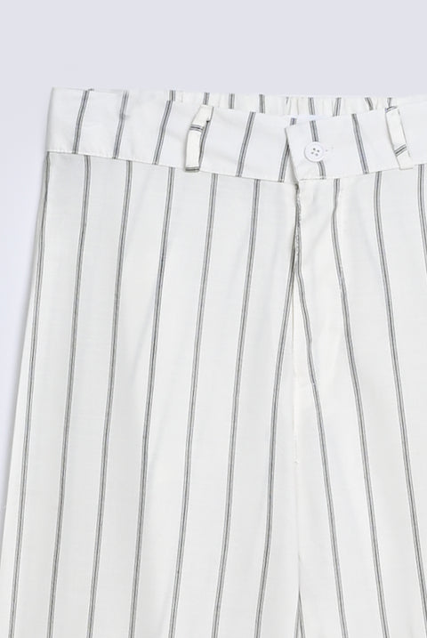STRIPED WIDE LEG TROUSER
