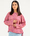 PRINTED TOP WITH HEM DETAIL TOP