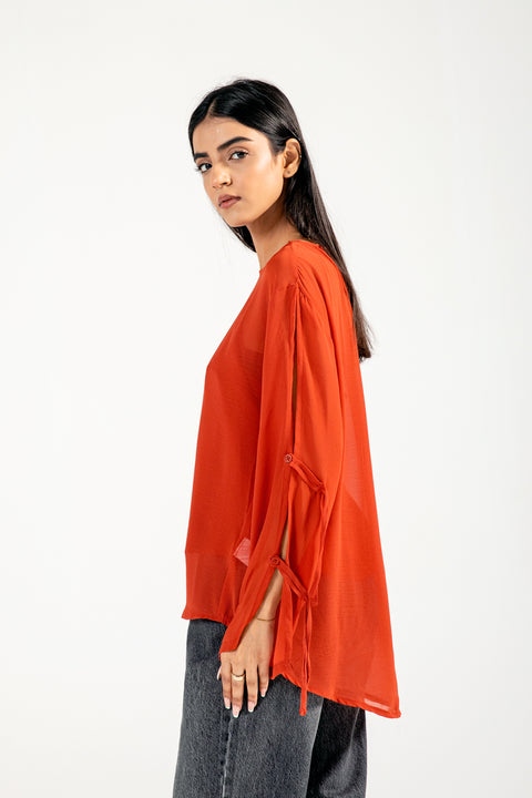 SHEER TOP WITH CAMISOLE