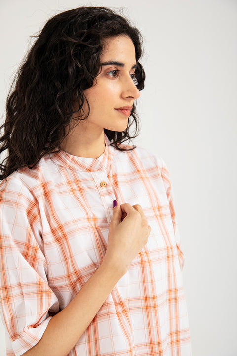 CHECKERED CROPPED TOP