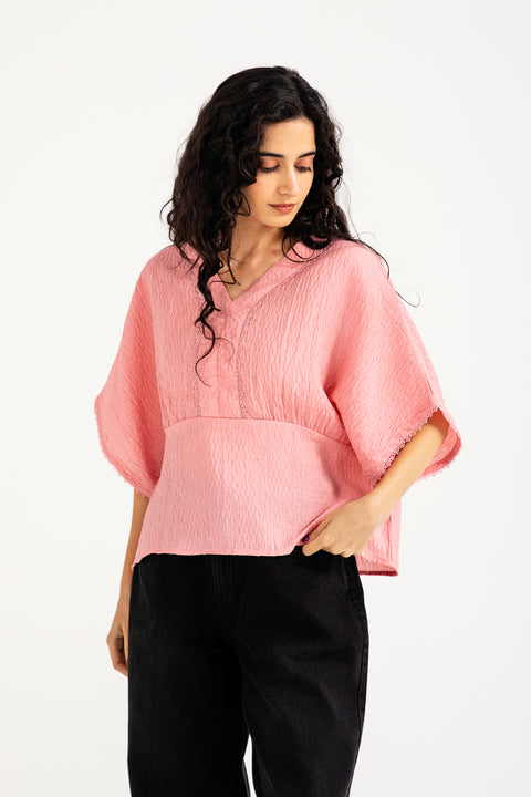 TEXTURED KIMONO TOP