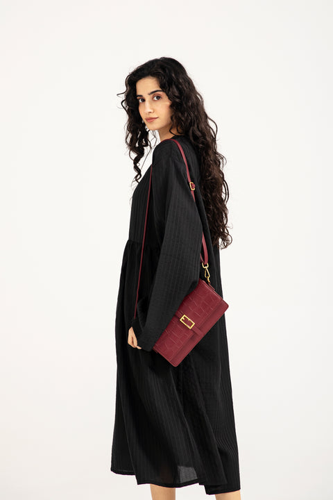 TEXTURED LONG DRESS