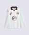 BAGGY FIT PRINTED MESH POLO