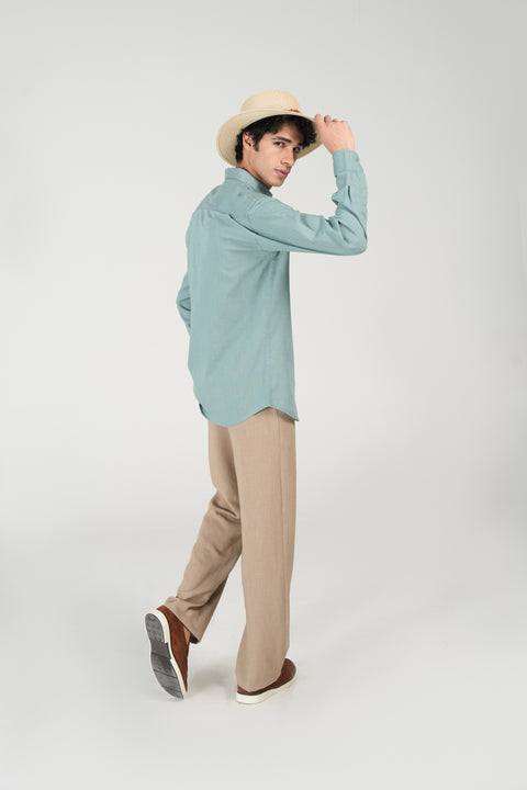 BUTTON DOWN LINEN SHIRT