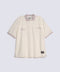 BAGGY FIT CONTRAST COLLAR GRAPHIC POLO