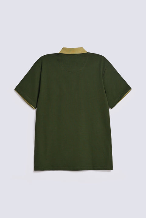 CONTRAST COLLAR POLO