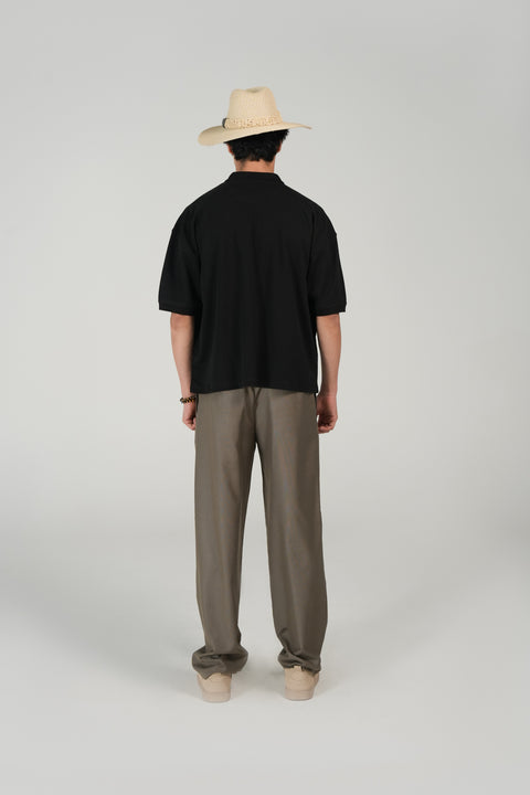 BOXY FIT ZIP PLACKET POLO